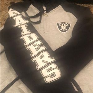 Youth XL raiders zip up sweatshirt